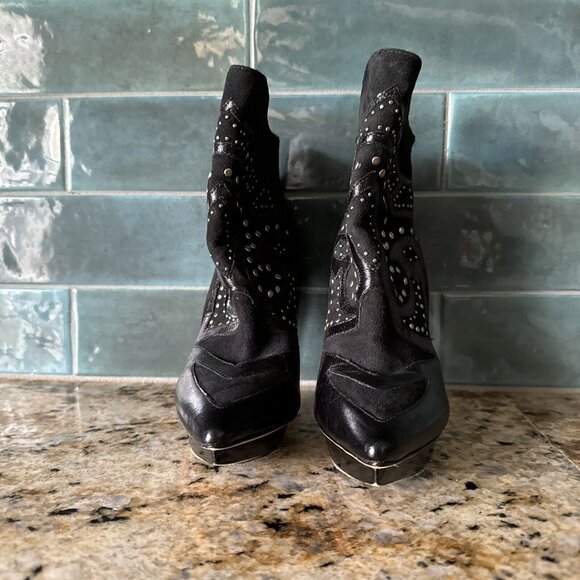 Alice Oliva Boots Platform Stiletto Boot Sexy Studded 5.5 35 Witchy‎ Goth Egirl - Picture 5 of 10